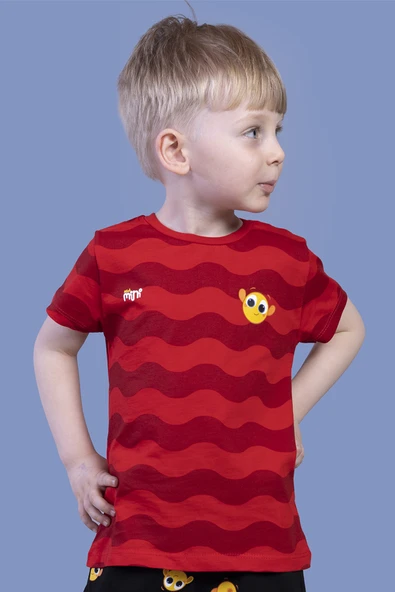 Toontoy Erkek Çocuk Dalga Desenli Tişört ürün görseli 1