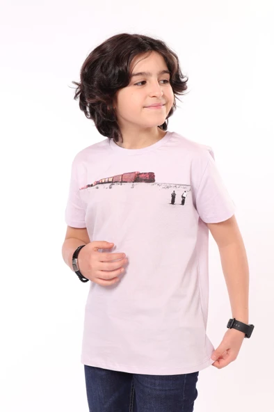 Toontoy Erkek Çocuk  Tren Baskılı Tişört ürün görseli 1