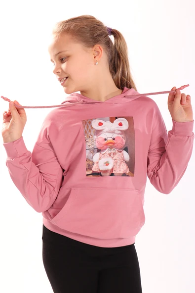 Toontoy Kız Çocuk Baskılı Sweatshirt - Resim 2