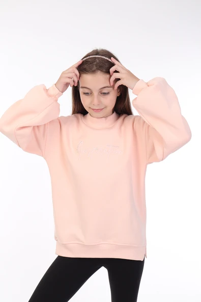 Toontoy Kız Çocuk Nakışlı Sweatshirt ürün görseli 1