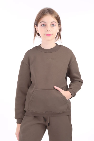 Toontoy Unisex Çocuk Nakışlı Sweatshirt ürün görseli 1