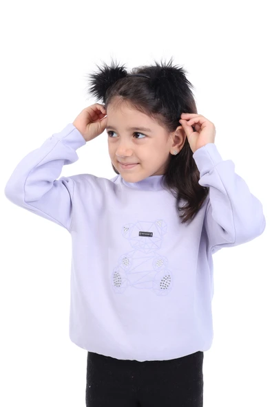 Toontoy Kız Çocuk Baskılı Sweatshirt - Resim 3