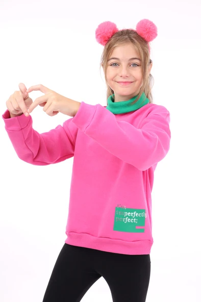 Toontoy Kız Çocuk Baskılı Sweatshirt ürün görseli 1