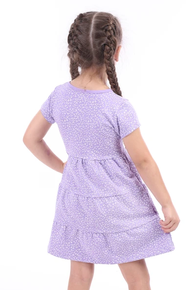 Toontoy Kız Çocuk Baskılı Elbise - Resim 6