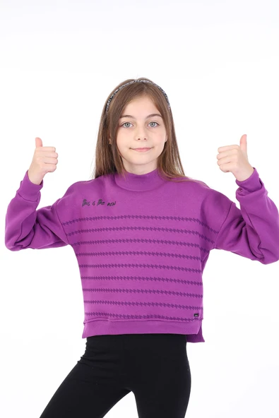 Toontoy Kız Çocuk Baskılı Sweatshirt - Resim 9