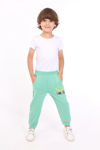 Toontoy Erkek Çocuk İki Yanı Cep Detaylı Nakışlı Eşofman Alt ürün görseli 1
