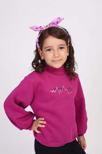Toontoy Kız Çocuk Baskılı Sweatshirt - Resim 2