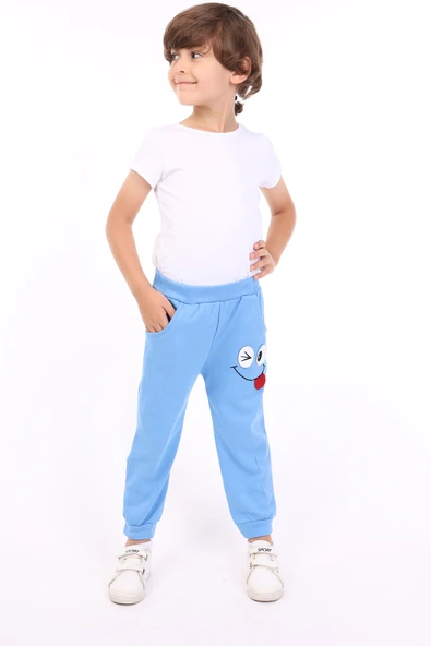Toontoy Erkek Çocuk İki Yanı Cep Detaylı Nakışlı Eşofman Alt ürün görseli 1