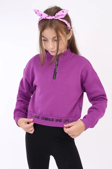 Toontoy Kız Çocuk Baskılı Sweatshirt - Resim 10