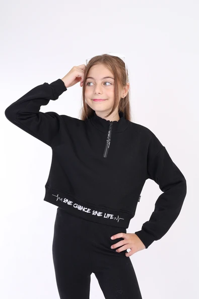 Toontoy Kız Çocuk Baskılı Sweatshirt - Resim 8