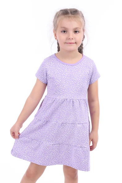 Toontoy Kız Çocuk Baskılı Elbise - Resim 12