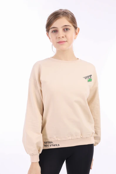 Toontoy Kız Çocuk Baskılı Sweatshirt - Resim 8