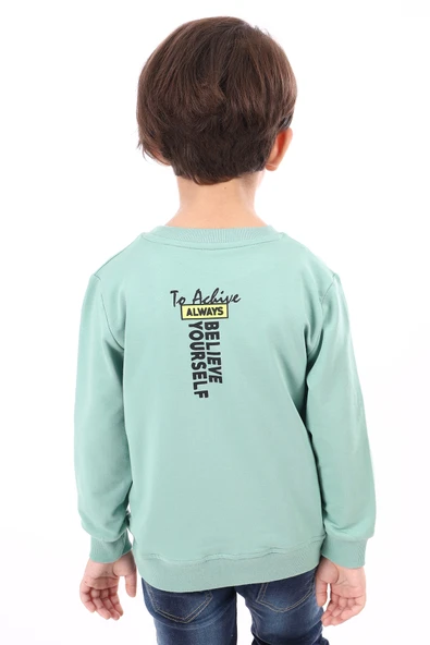 Toontoy Erkek Çocuk Relax Fit Bisiklet Yaka Baskılı Sweatshirt - 2 İplik ürün görseli 1