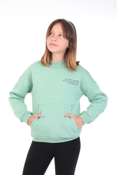 Toontoy Kız Çocuk Baskılı Sweatshirt ürün görseli 1