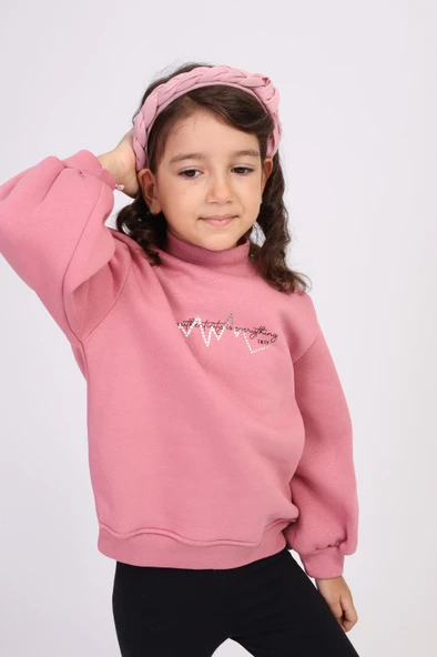 Toontoy Kız Çocuk Baskılı Sweatshirt - Resim 4