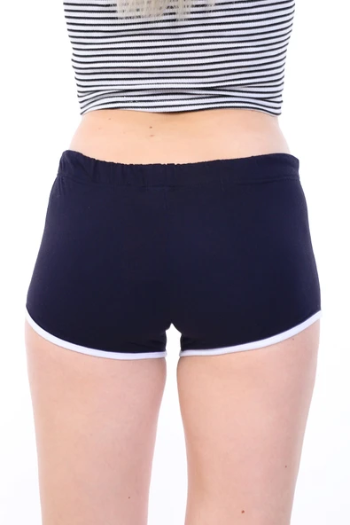 Toontoy Kadın Beli Lastikli Crop Şort - Resim 6