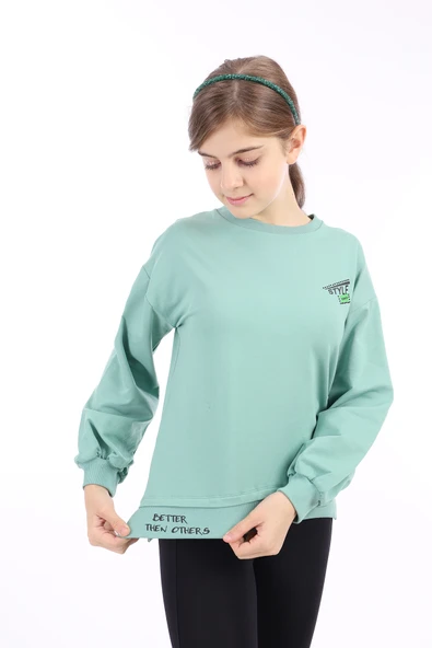Toontoy Kız Çocuk Baskılı Sweatshirt - Resim 12