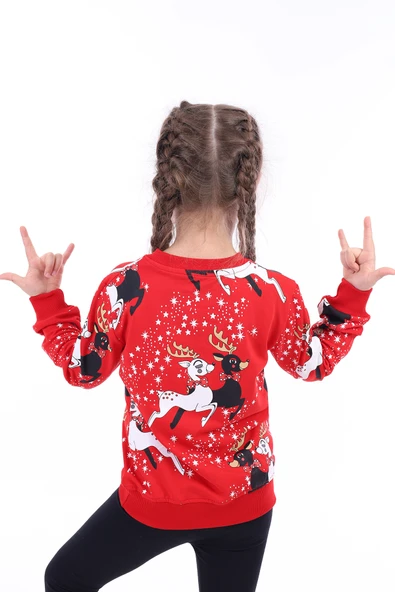 Toontoy Kız Çocuk Baskılı Sweatshirt - Resim 4