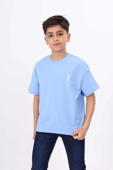 Toontoy Erkek Çocuk Palmiye Ağaç Baskılı Tişört ürün görseli 1