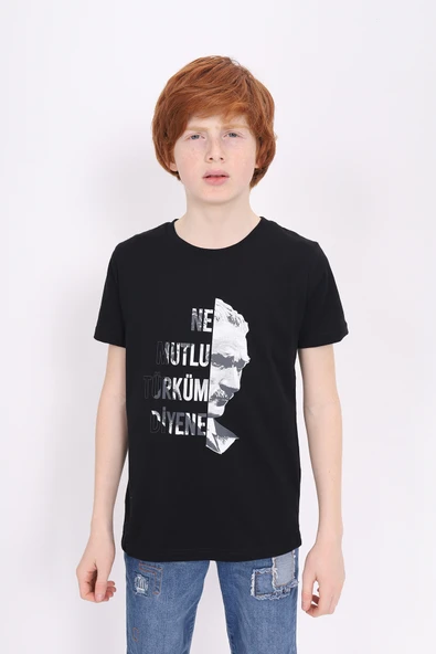 Toontoy Unisex Çocuk Atatürk Baskılı Tişört ürün görseli 1