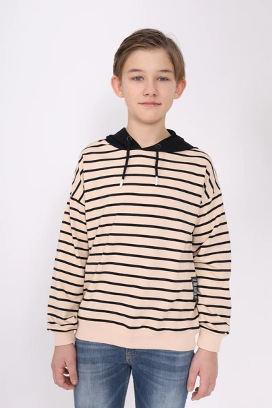 Toontoy Erkek Çocuk Çizgili Sweatshirt ürün görseli 1