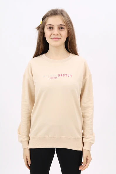Toontoy Kız Çocuk Nakışlı Sweatshirt ürün görseli 1