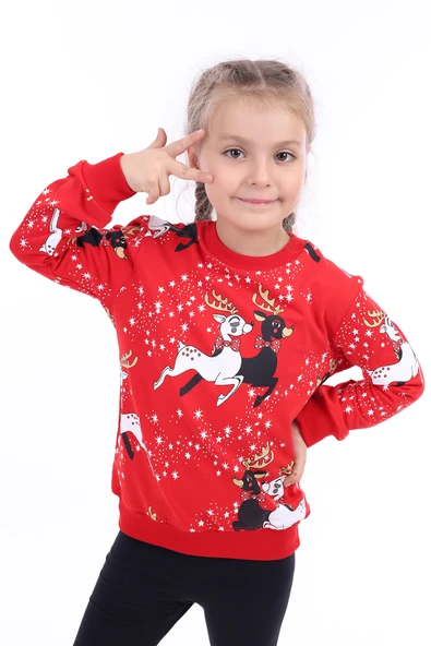 Toontoy Kız Çocuk Baskılı Sweatshirt ürün görseli 1