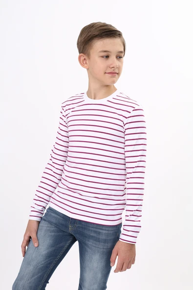 Toontoy Unisex Çocuk Çizgili Tişört ürün görseli 1
