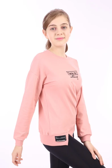 Toontoy Kız Çocuk Baskılı Sweatshirt ürün görseli 1