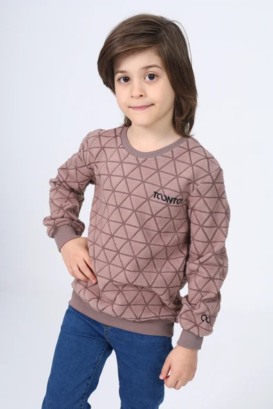 Toontoy Unisex Çocuk Nakışlı Sweatshirt ürün görseli 1