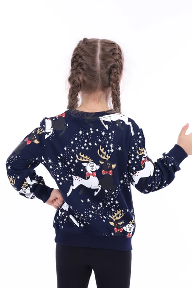 Toontoy Kız Çocuk Baskılı Sweatshirt - Resim 6