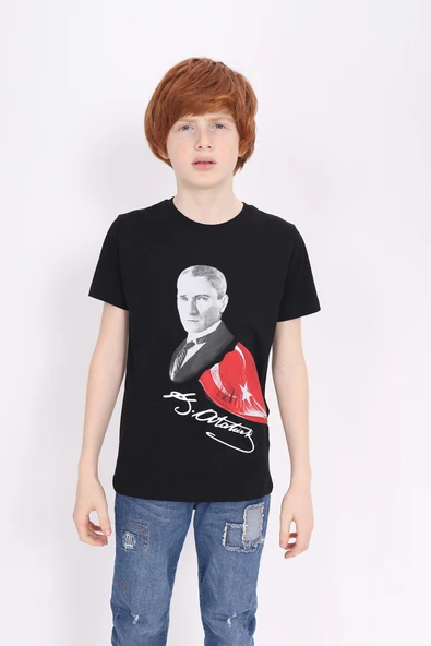 Toontoy Unisex Çocuk Atatürk Baskılı Tişört ürün görseli 1