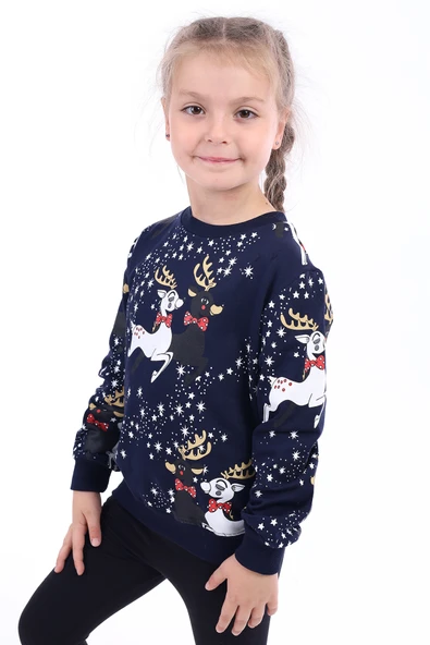 Toontoy Kız Çocuk Baskılı Sweatshirt - Resim 2