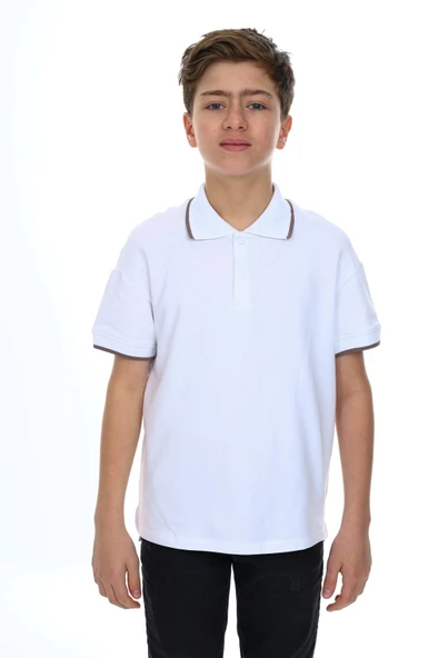 Toontoy Erkek Çocuk  Polo Yaka Kolu Baskılı Tişört ürün görseli 1