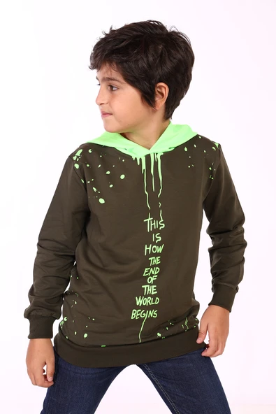 Toontoy Erkek Çocuk Neon Detaylı Sweatshirt ürün görseli 1