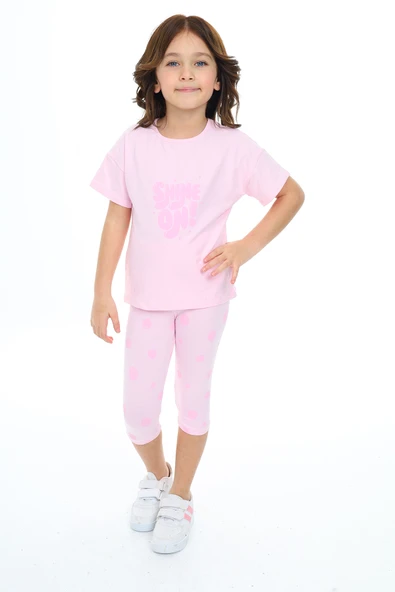 Toontoy Kız Çocuk Shıne On Baskılı Kaprili Takım ürün görseli 1