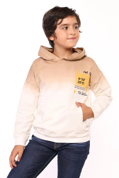 Toontoy Erkek Çocuk  Cepli Baskılı Sweatshirt ürün görseli 1