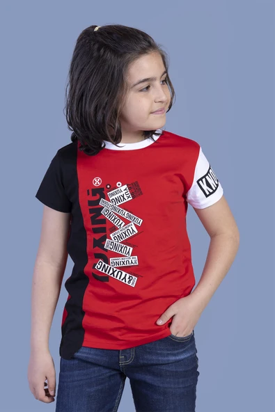 Toontoy Erkek Çocuk Garni Detaylı Baskılı Tişört ürün görseli 1