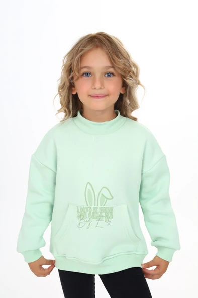 Toontoy Kız Çocuk Baskılı Sweatshirt - Resim 5