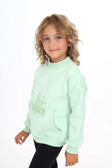Toontoy Kız Çocuk Baskılı Sweatshirt - Resim 8