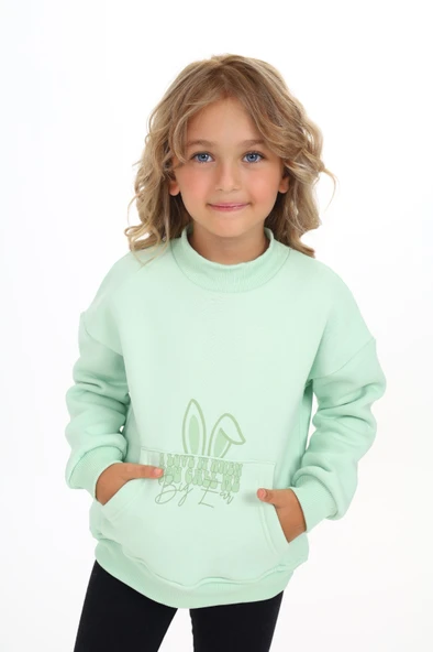 Toontoy Kız Çocuk Baskılı Sweatshirt - Resim 6