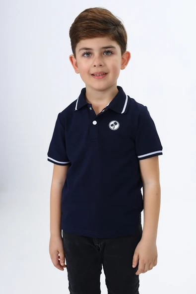 Toontoy Erkek Çocuk Polo Yaka Çıtçıtlı Kısa Kollu  Baskılı Tişört  23364 ürün görseli 1