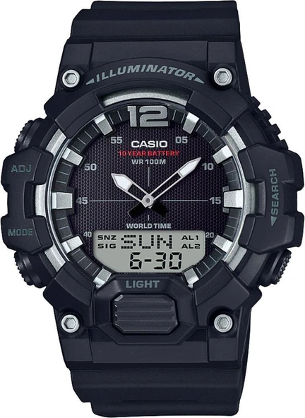 CASIO HDC-700-1AVDF SİYAH SİLİKON KORDON ANALOG/DİJİTAL ERKEK KOL SAATİ ürün görseli 1