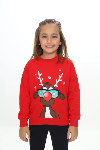 Toontoy Kız Çocuk Baskılı Sweatshirt ürün görseli 1