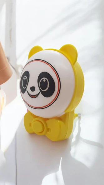 Sevimli Panda Bebek Çocuk Odası Gece Lambası, Prize Tak Çalıştır Anahtarlı, 2 Watt Beyaz Işık Ledli ürün görseli 1