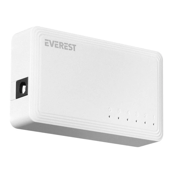 Everest EVERLINK ESW-515G 5 Port 10-100-1000Mbps Gigabit Ethernet Masaüstü Ethernet Switch Hub ürün görseli 1