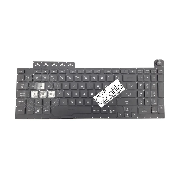 Asus TUF Gaming F15 FX506HE-HN005A1 uyumlu Notebook Klavyesi (Siyah TR) RGB ışıklı ürün görseli 1