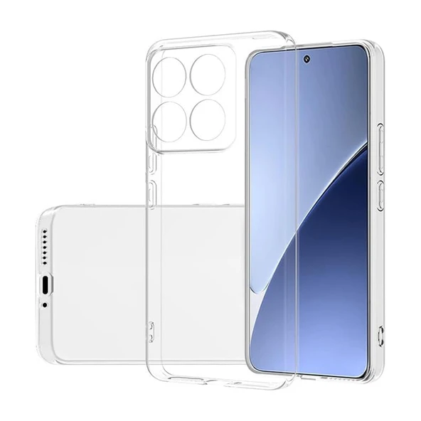 Xiaomi 14T Kılıf Kamera Korumalı Silikon Şeffaf Arka Kapak ürün görseli 1