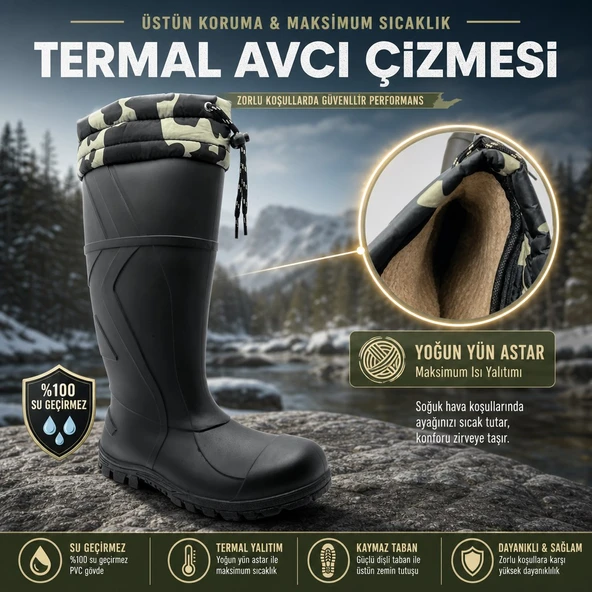 ULAŞ İÇİ YÜNLÜ AVCI ÇİZMESİ - Resim 3