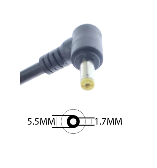 5.5mm*1.7mm Acer Notebook Adaptörü Kablo Ucu (Tamir Kablosu) ( 120W-135W-150W-180W ) Kalın Kablo ürün görseli 1